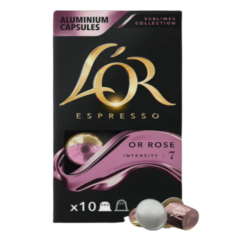 Capsules L'OR expresso or rose