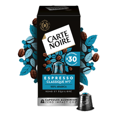 Boite de 30 capsules pur arabica n°7 Carte Noire compatible Nespresso