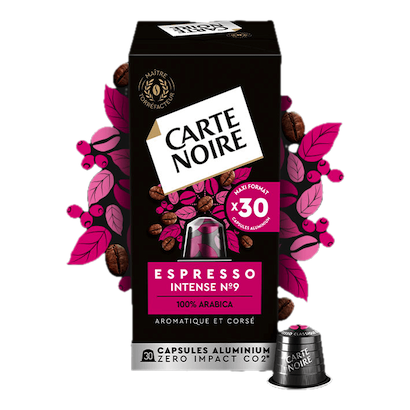 Boite de 30 capsules pur arabica n°9 Carte Noire compatible Nespresso